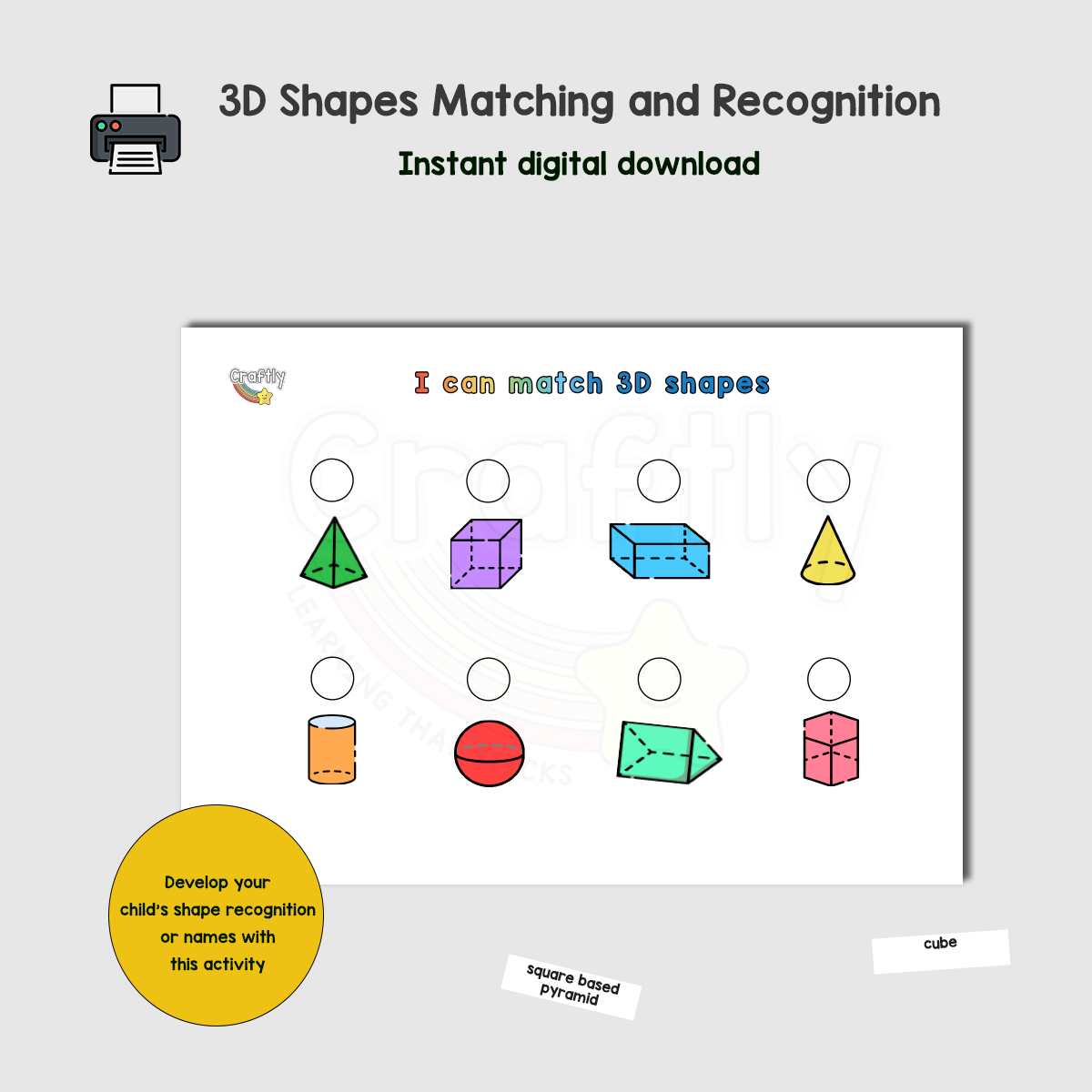 3D Shapes Recognition Activity