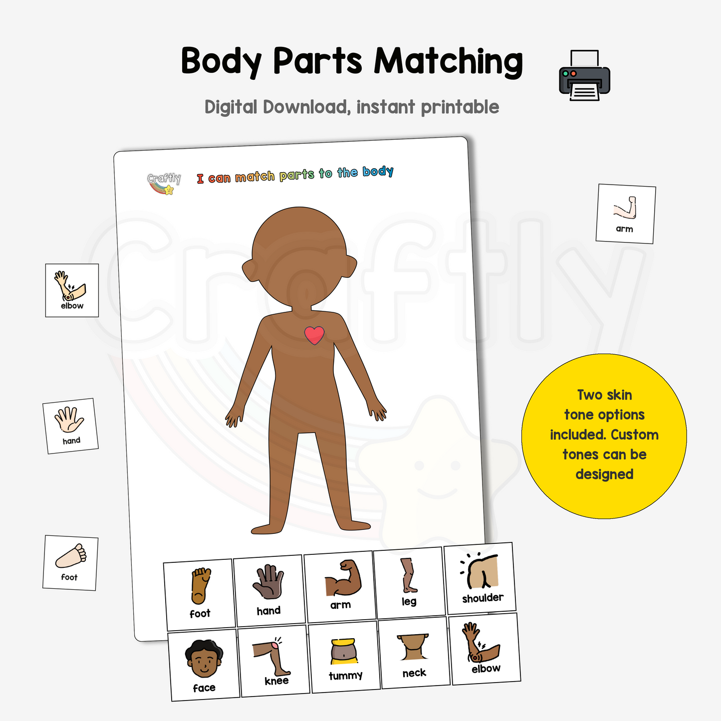 Body Parts Matching Activity