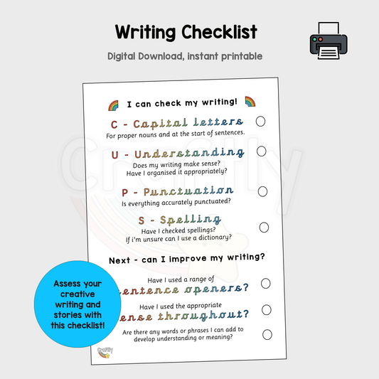 Check my Writing Checklist (S)