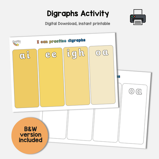Digraphs ai, ee, igh, oa Matching Activity (S)