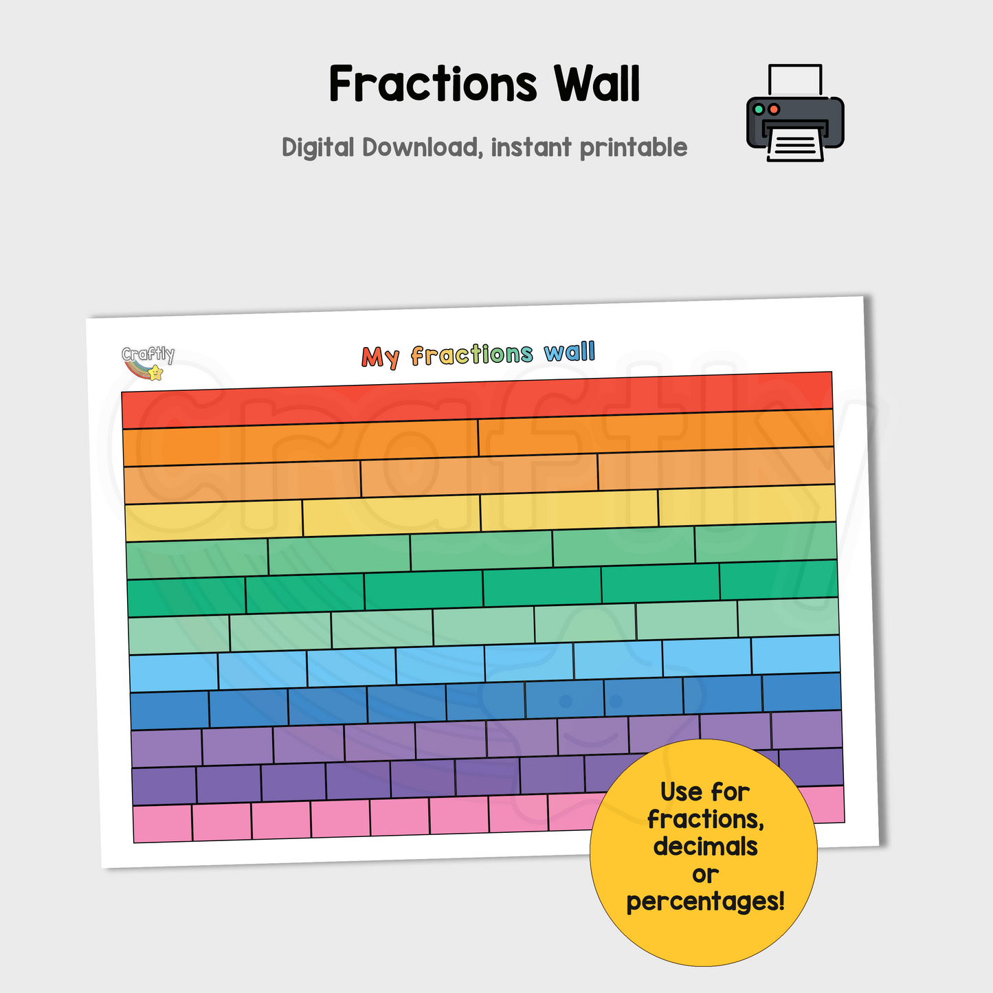 Fractions Wall Activity