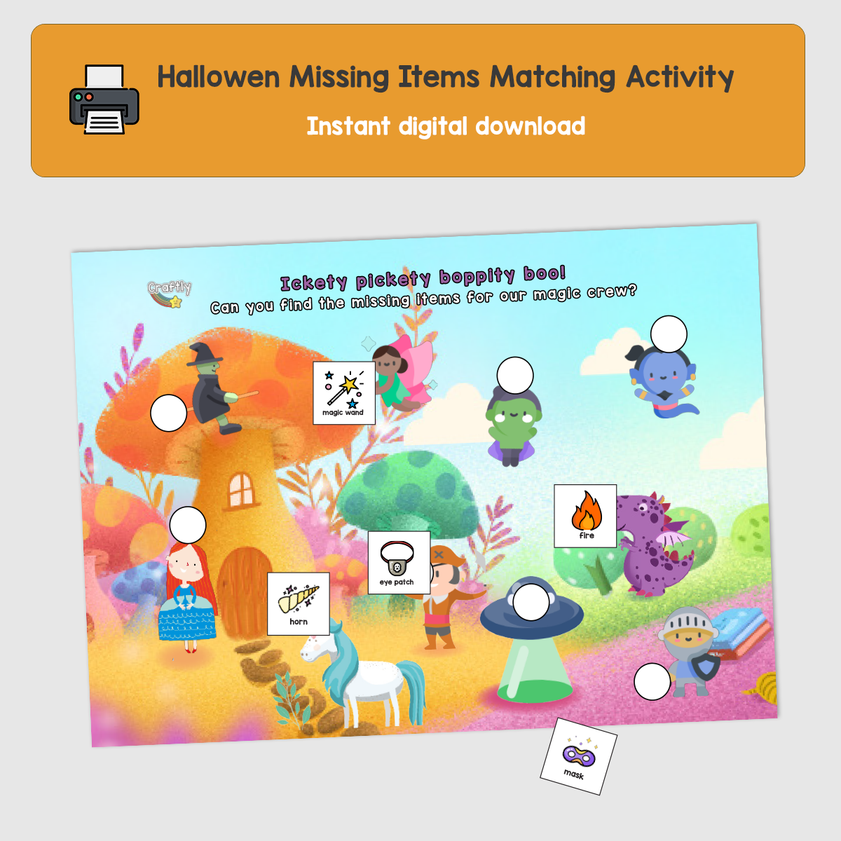 Halloween Missing Items Activity (S)
