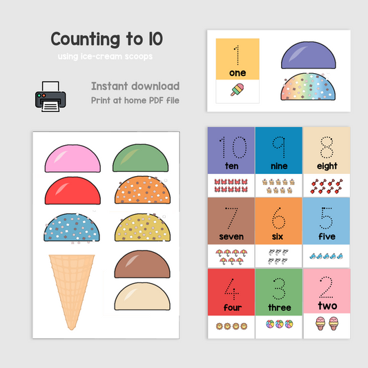Ice Cream Scoops Counting Activity (S)