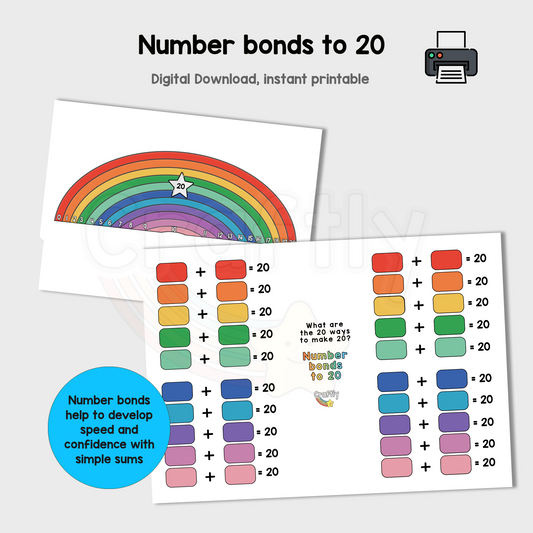 Number Bonds to 20 Rainbow and Activity (S)