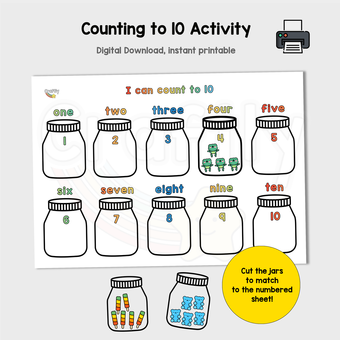 Counting to 10 Jars