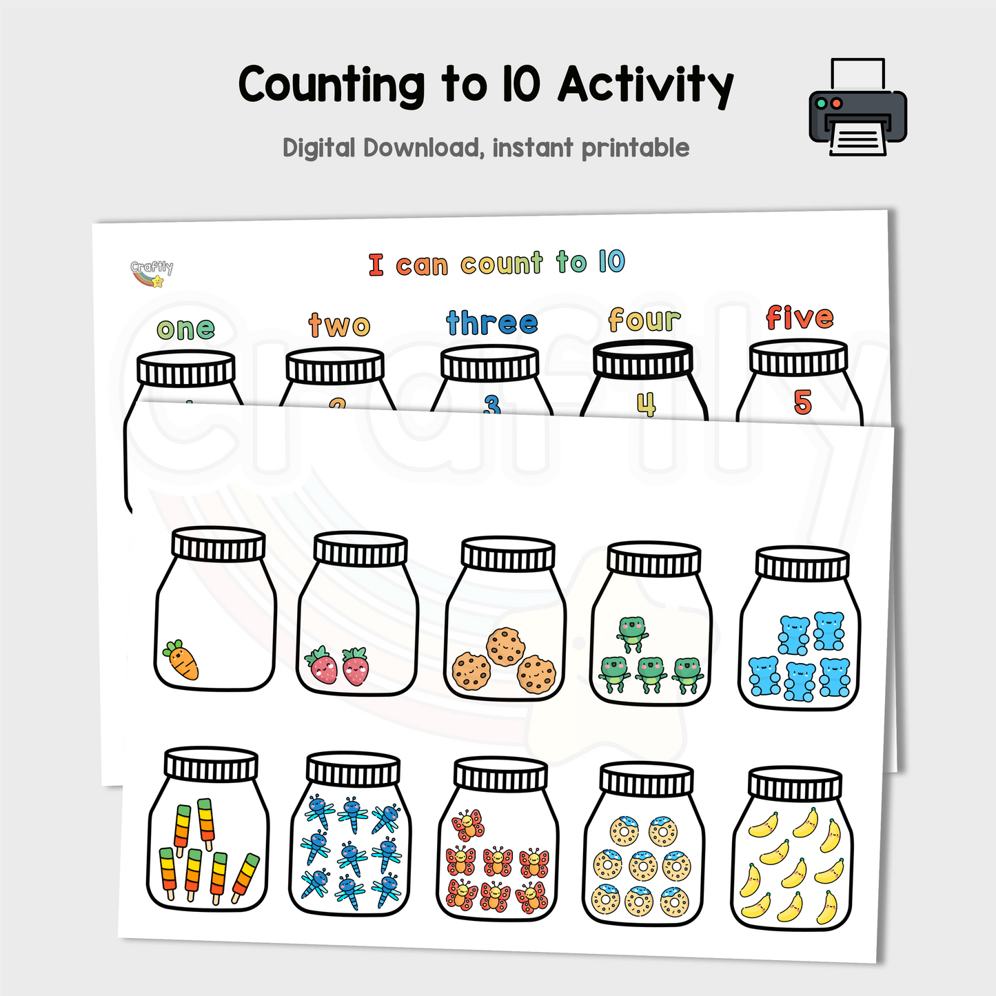 Counting to 10 Jars