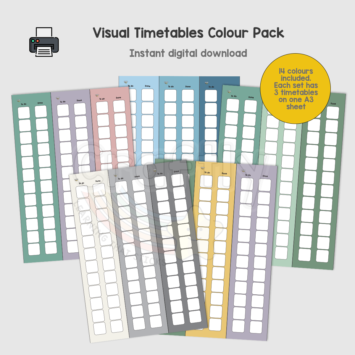 Cleaning Visual Timetable Pack