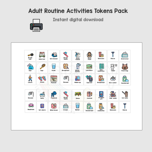 Adult Routine Picture Tokens
