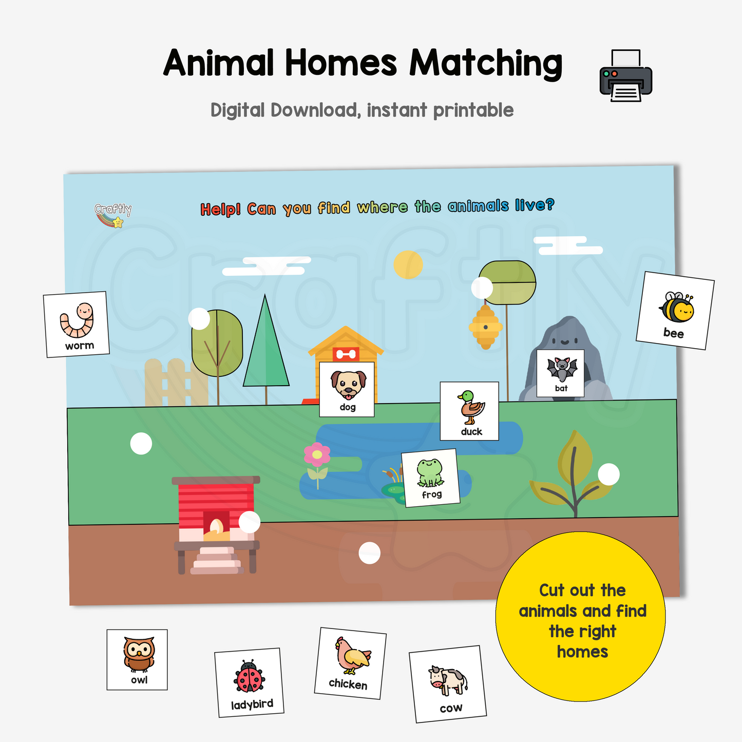 Where do these animals live? Matching Activity