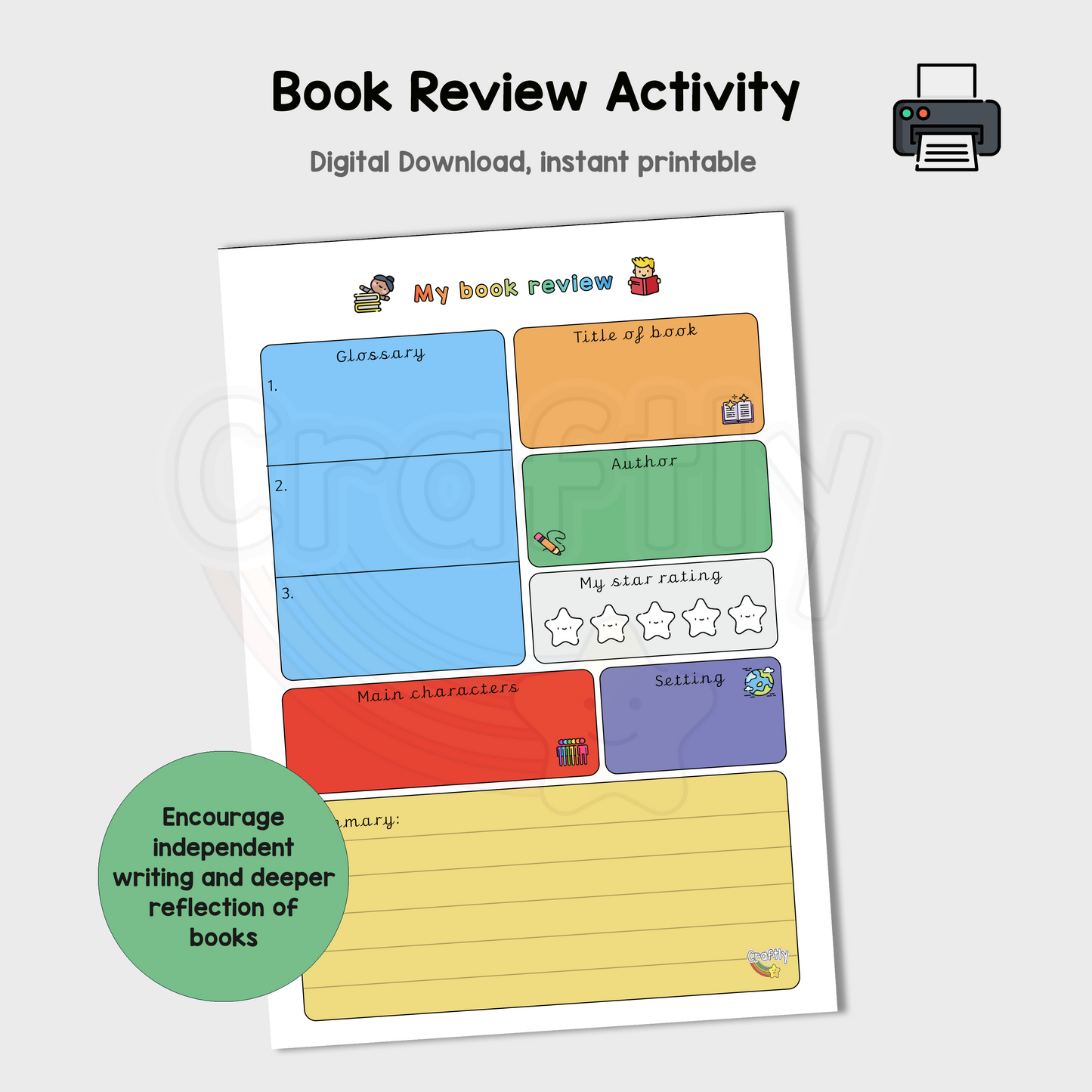Book Review Writing Activity