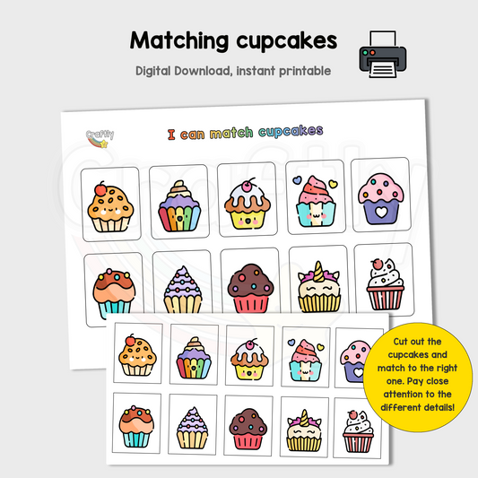 Cupcakes Matching Activity