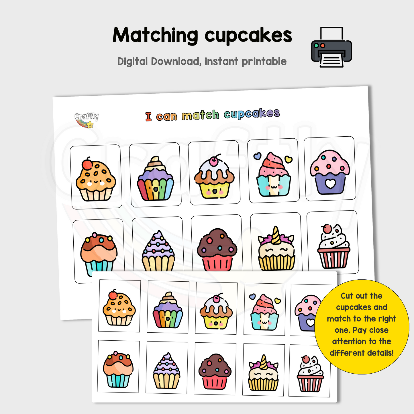 Cupcakes Matching Activity (S)