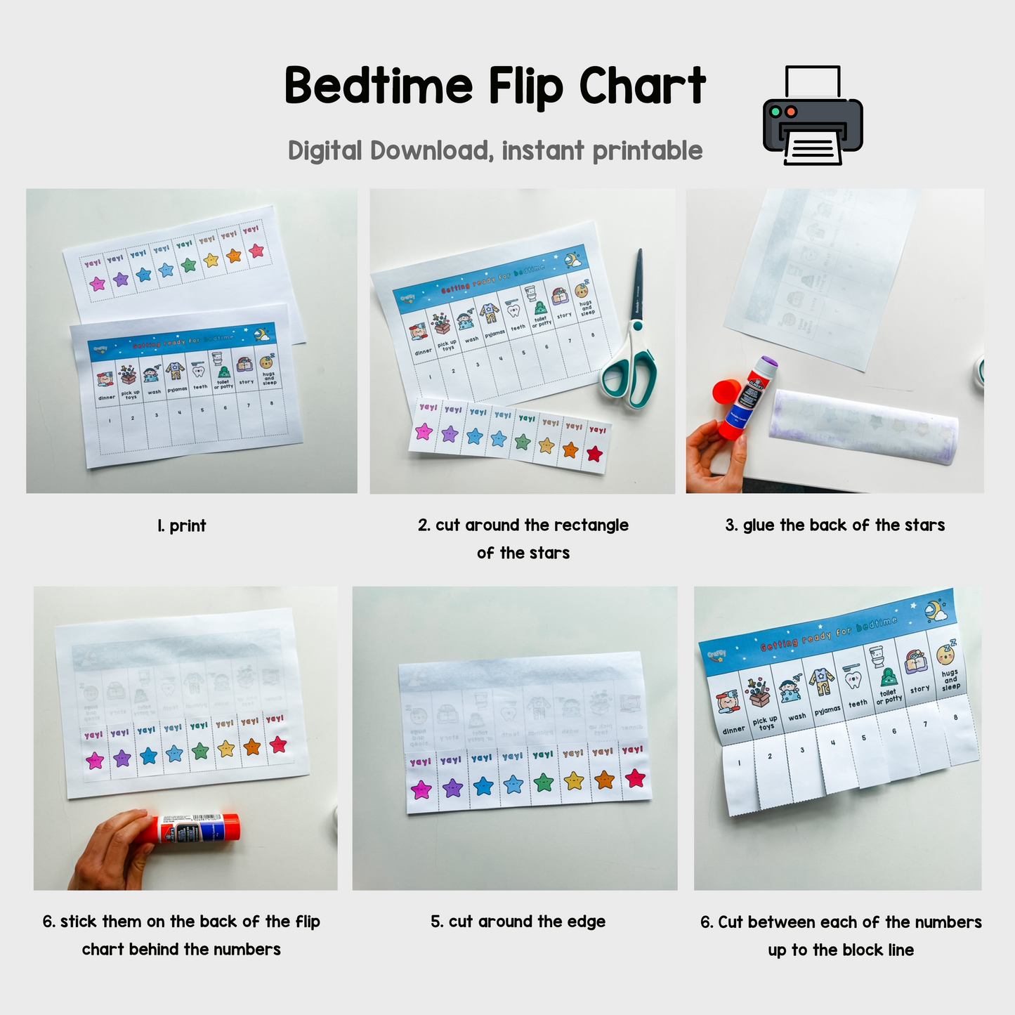 Bedtime Flip Chart Visual Timetable
