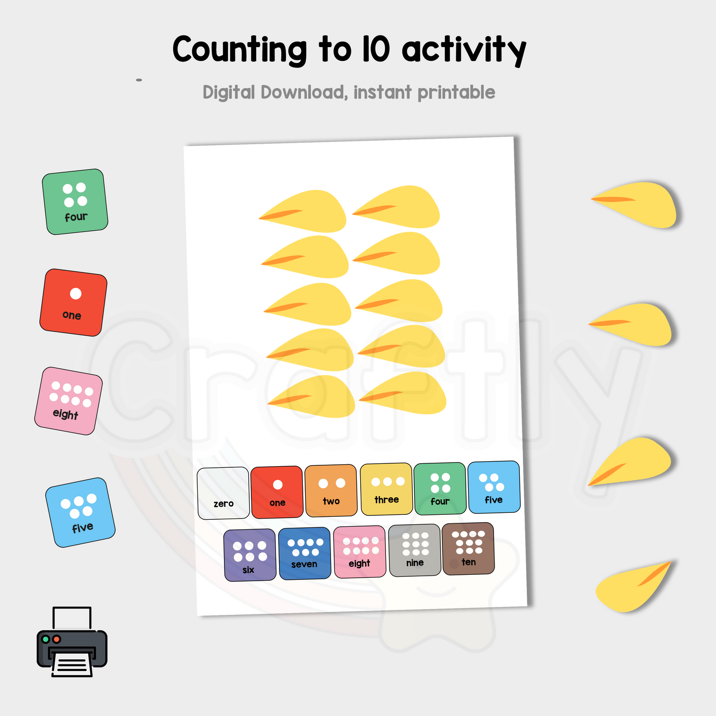 Counting to 10 Petals Activity (S)