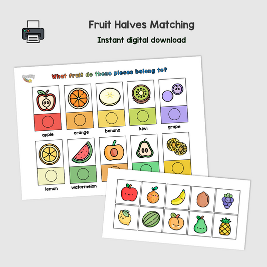 Fruit Halves Matching Activity (S)