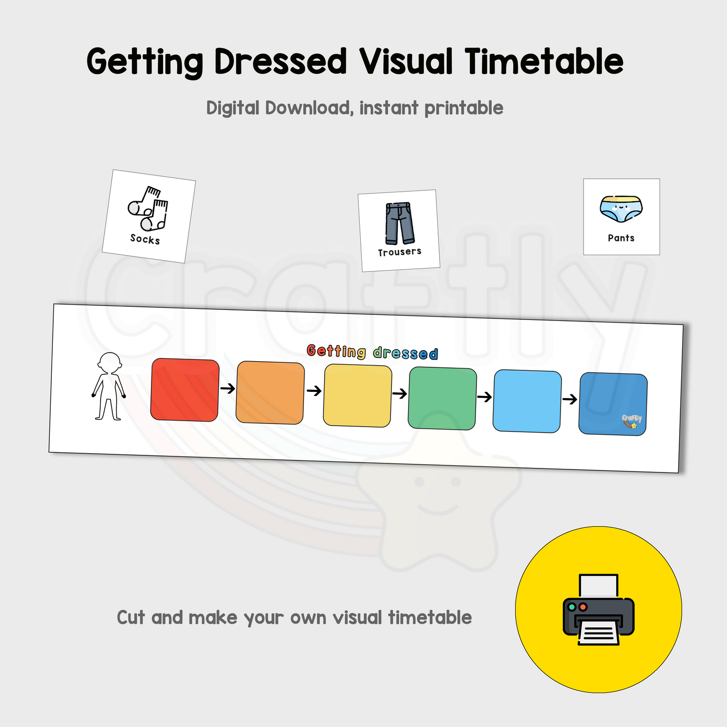 Getting Dressed Visual Timetable
