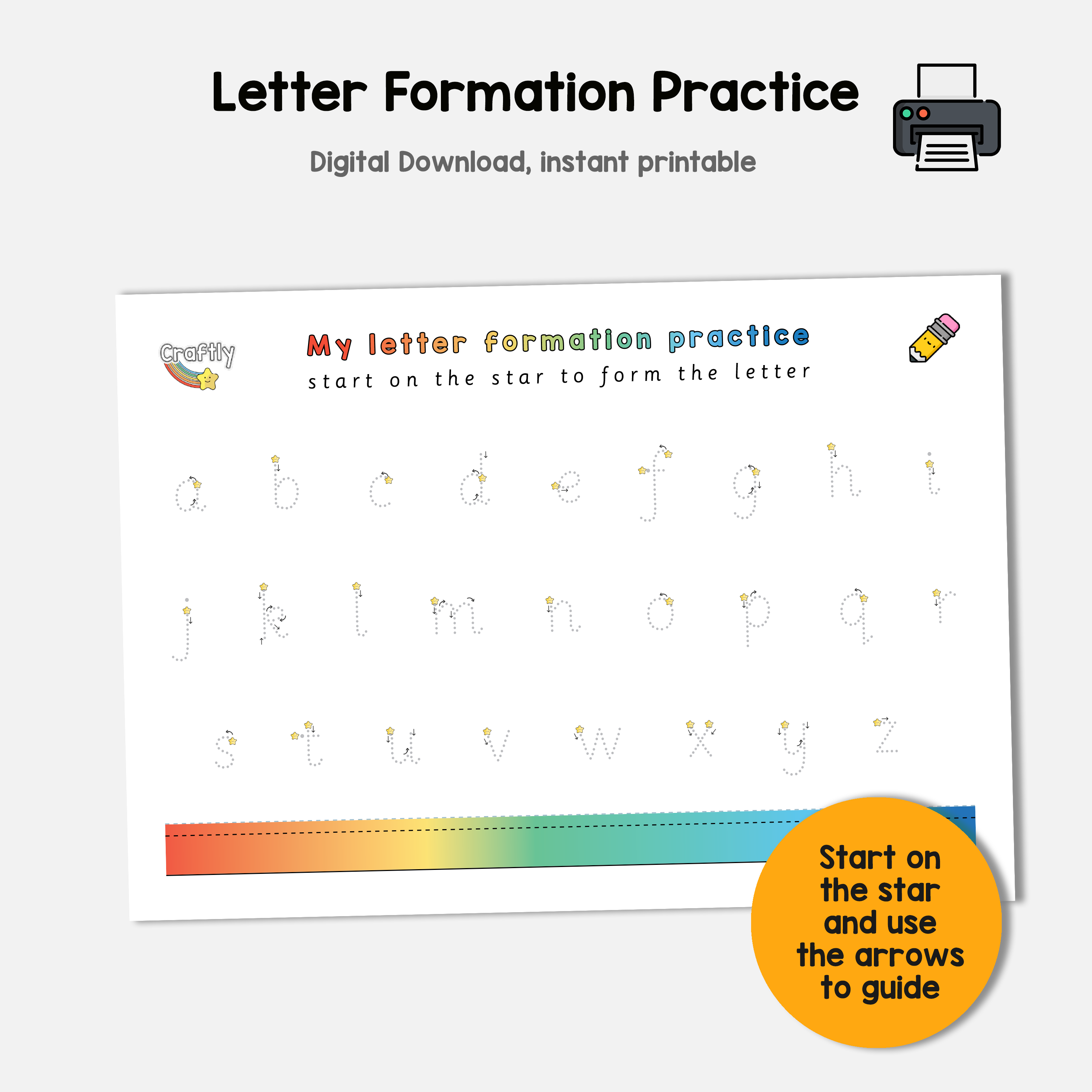 Letter Formation Practice CraftlyPrintables   Letterformationpic 