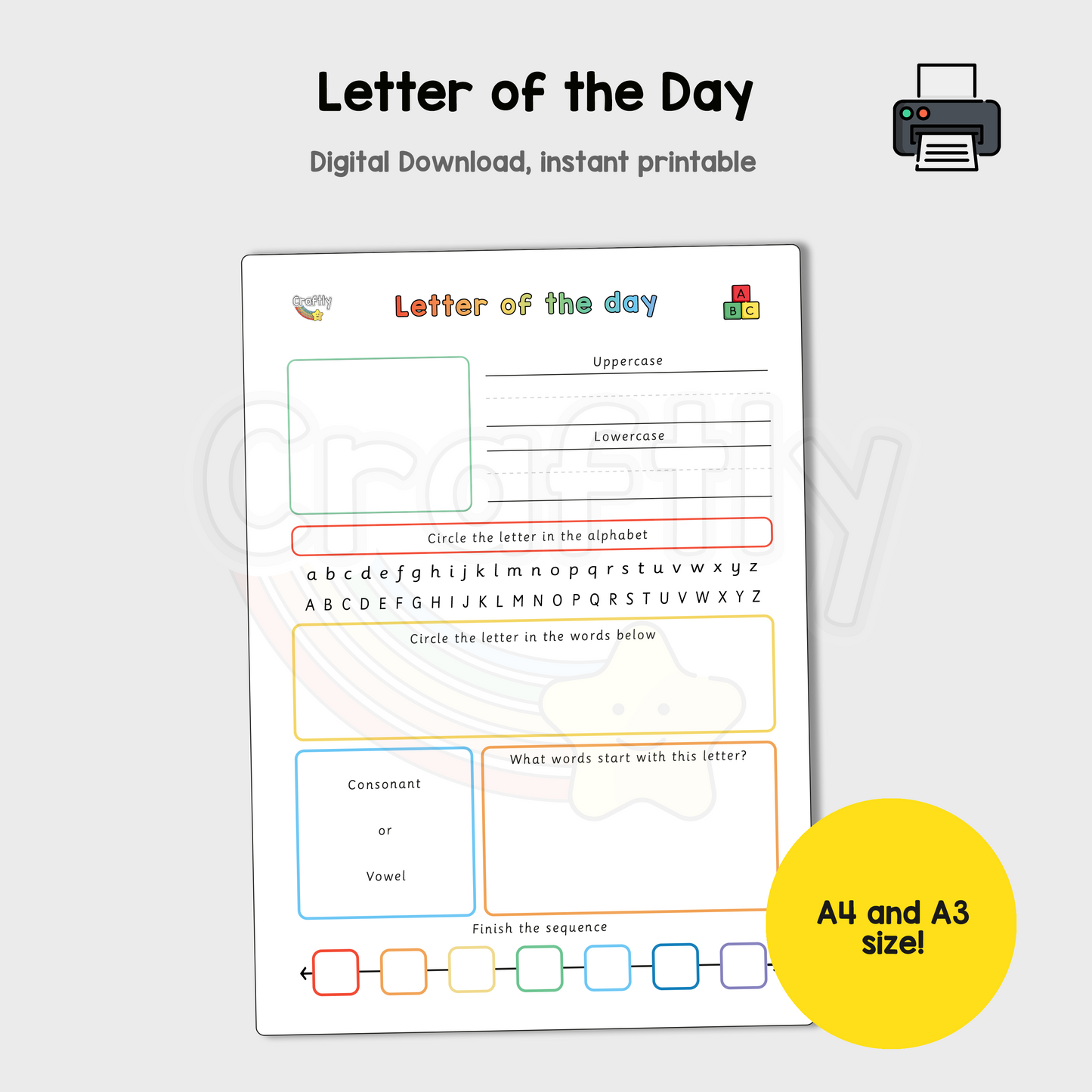 Letter of the Day Activity (S)