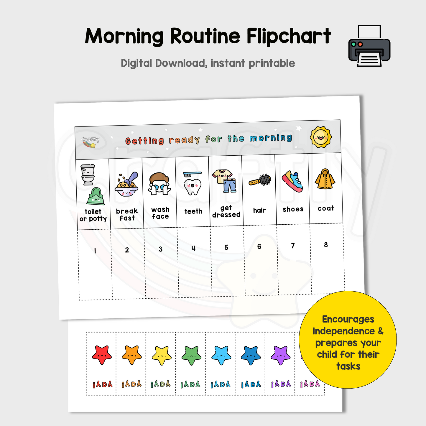 Morning Flip Chart Visual Timetabl