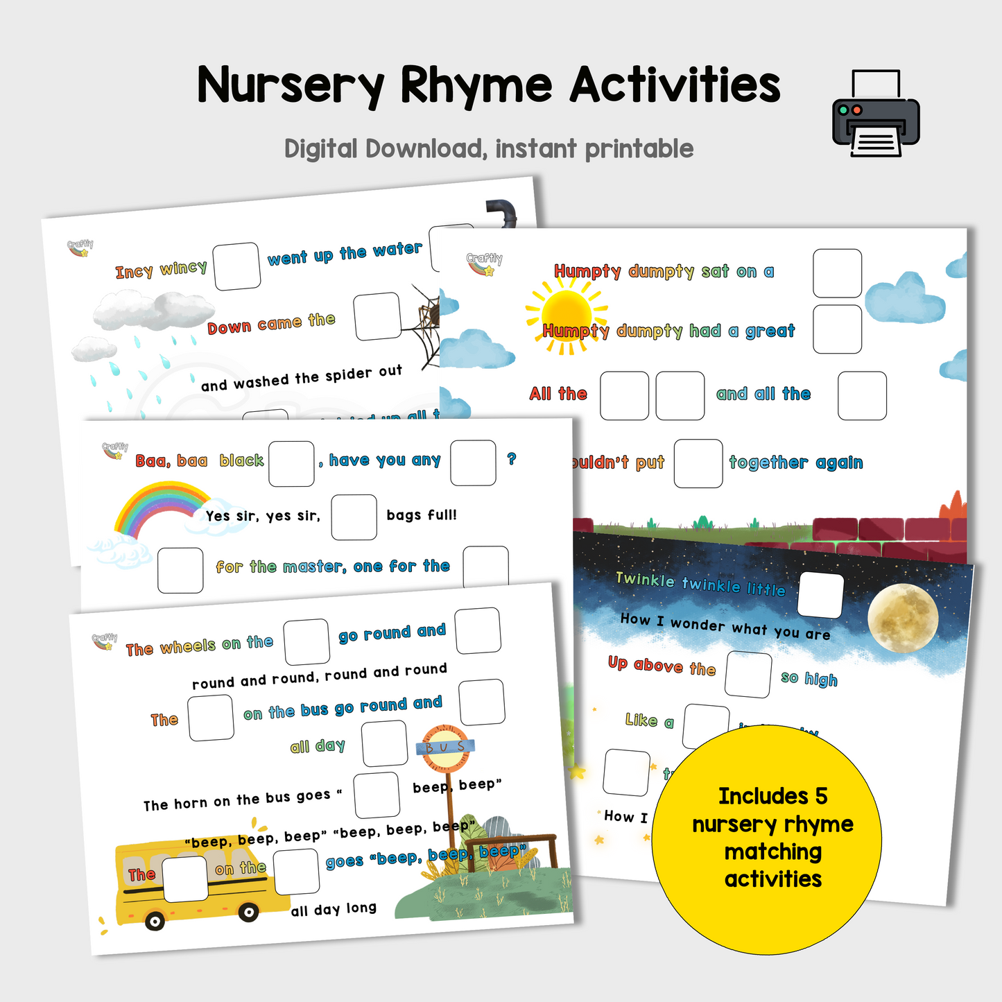 Nursery Rhymes Activities for Speech