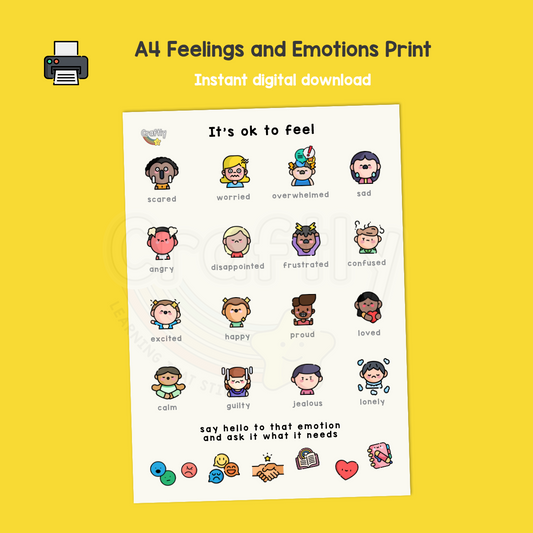 It's OK to Feel Emotions Print Digital Download