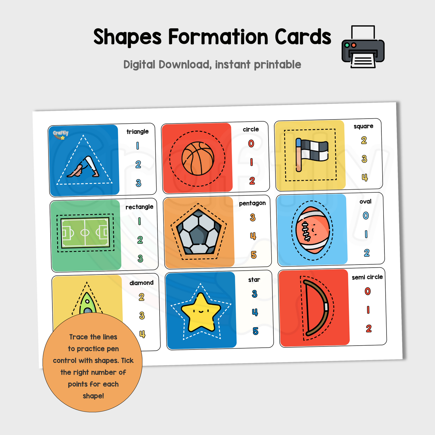 Shape Formation Cards (Sports Theme)