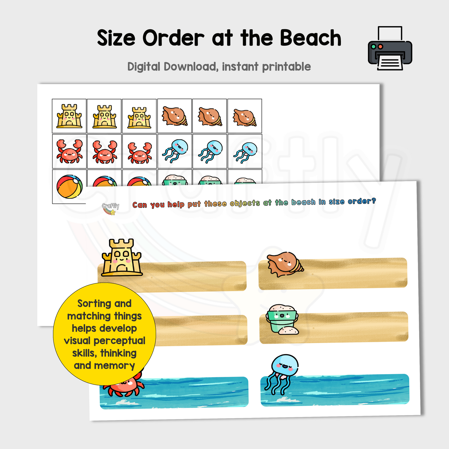 Size Sorting Beach Activity