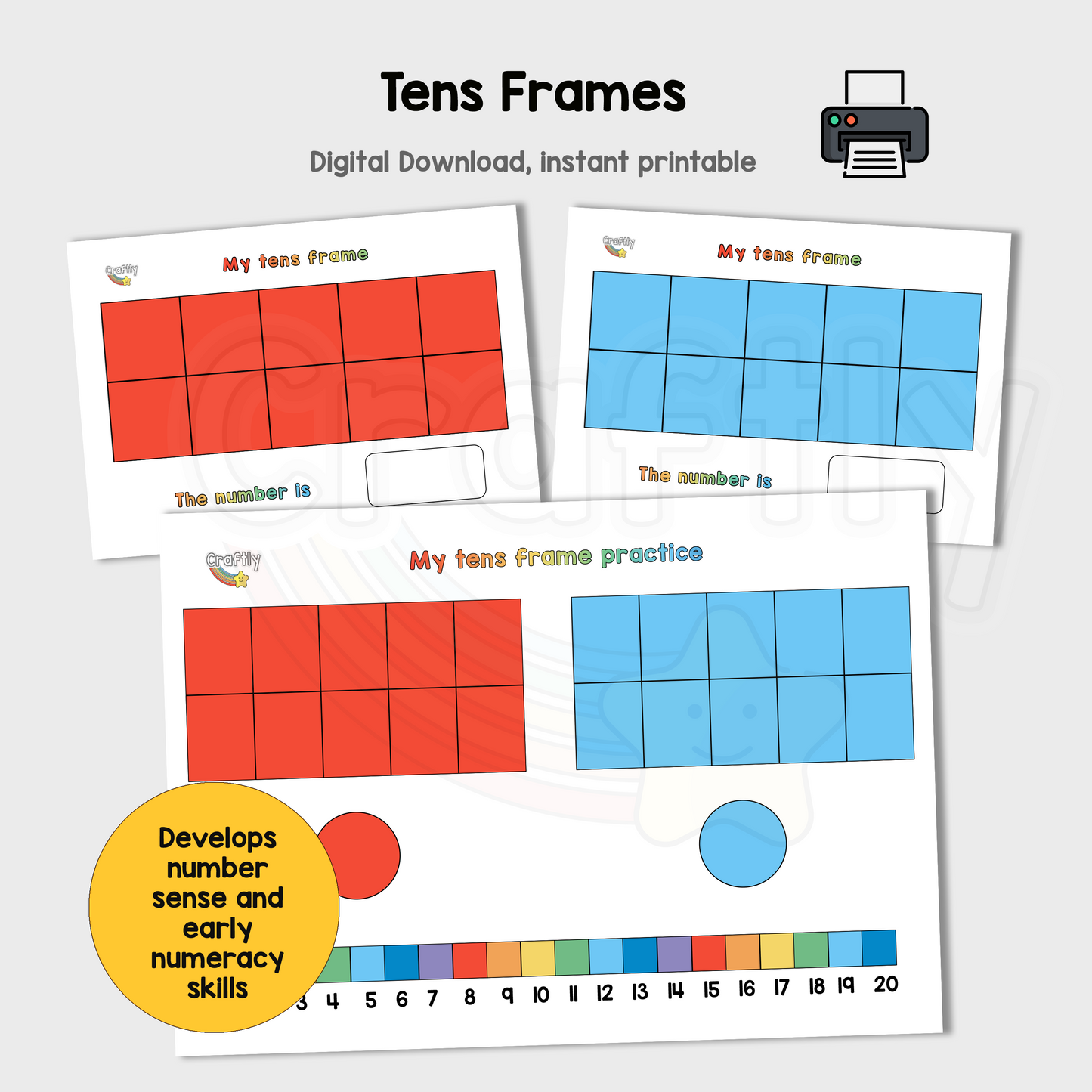 Tens Frames Counting Activity