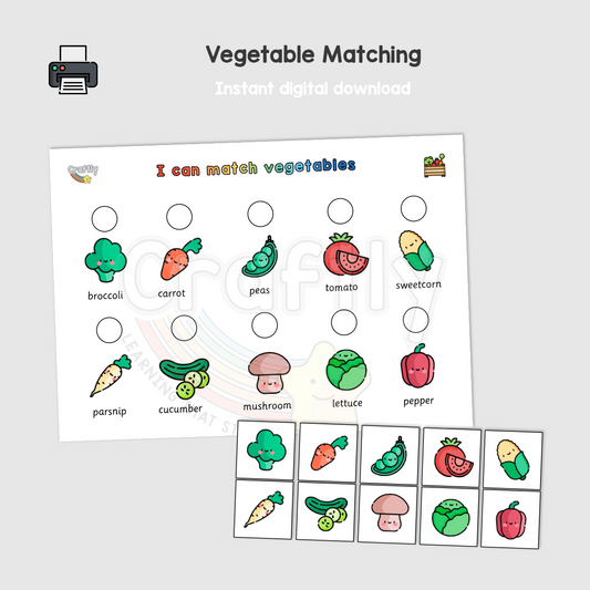 Vegetable Matching Activity (S)