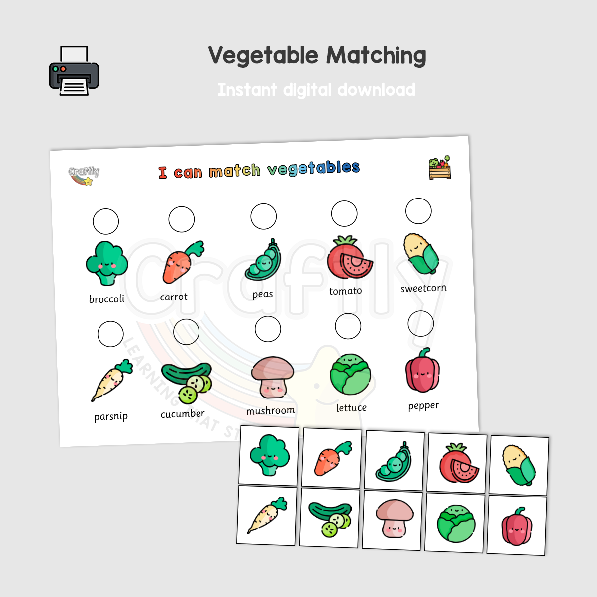Vegetable Matching Activity