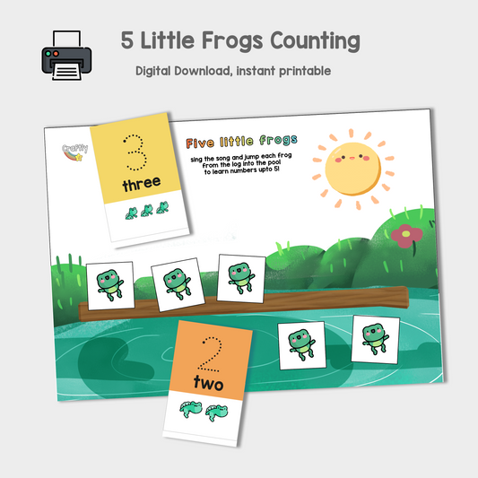 5 Little Frogs Counting Activity