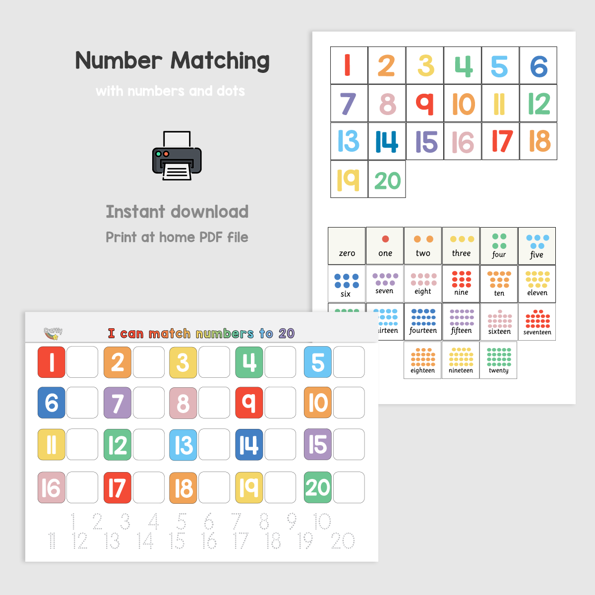 Numbers to 20 Matching Activity