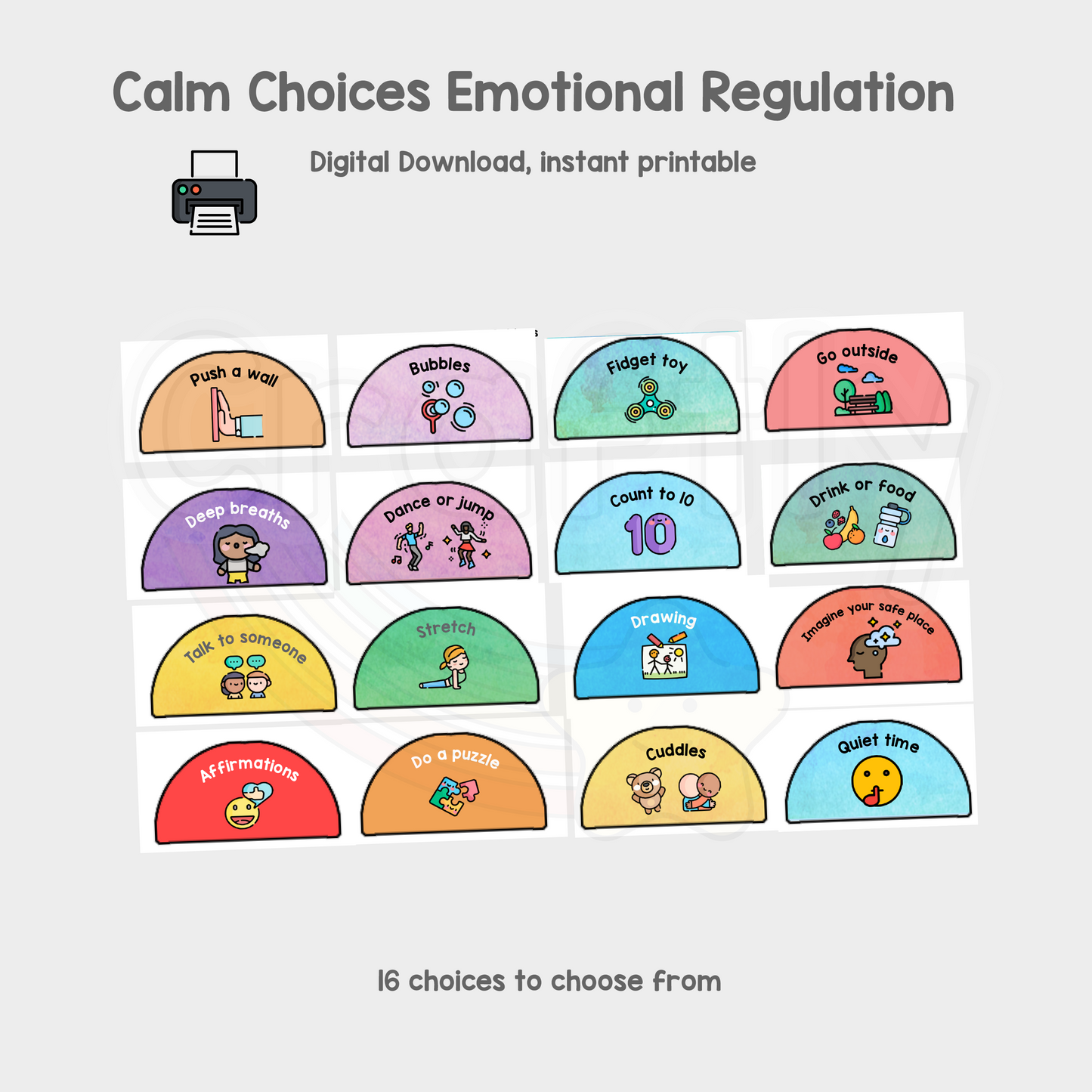 Emotion Regulation Calm Scoops Activity