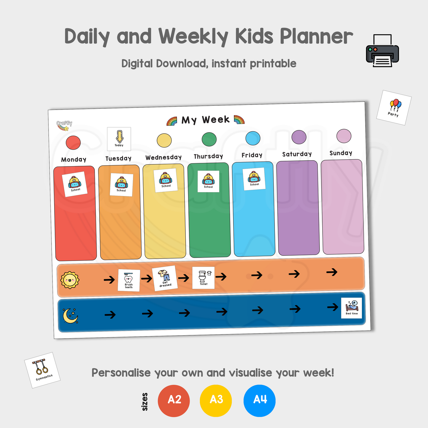 Weekly and Daily Childrens Weekly Planner