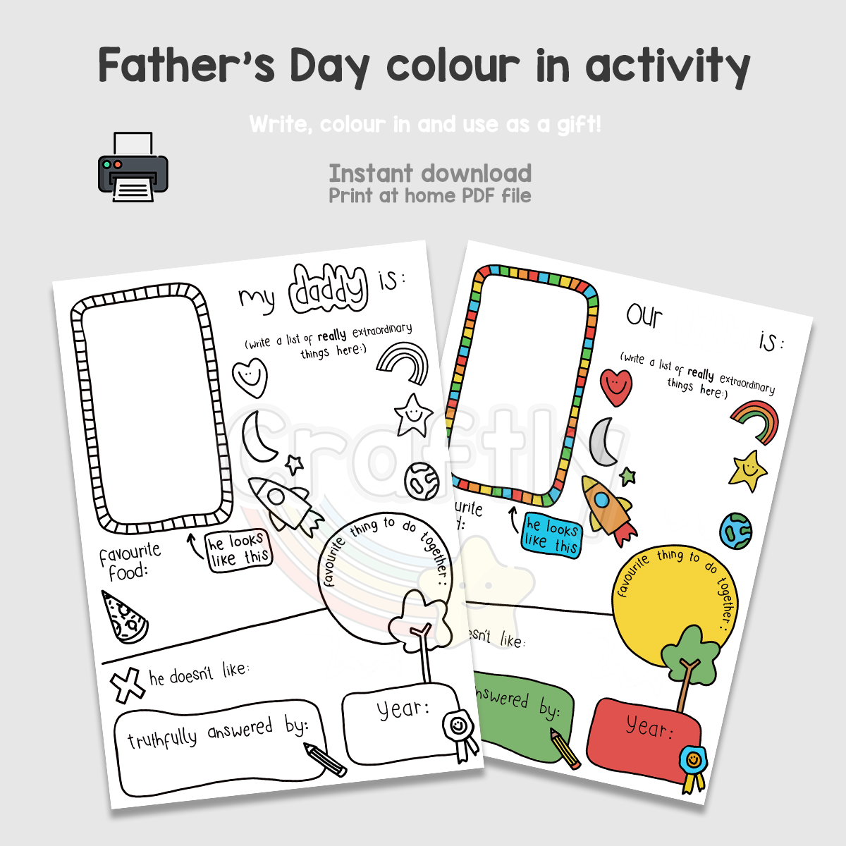 Father's Day Activity (My daddy is..)