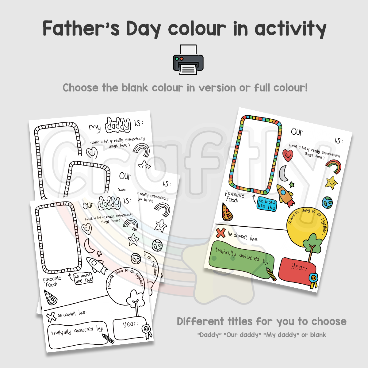 Father's Day Activity (My daddy is..)