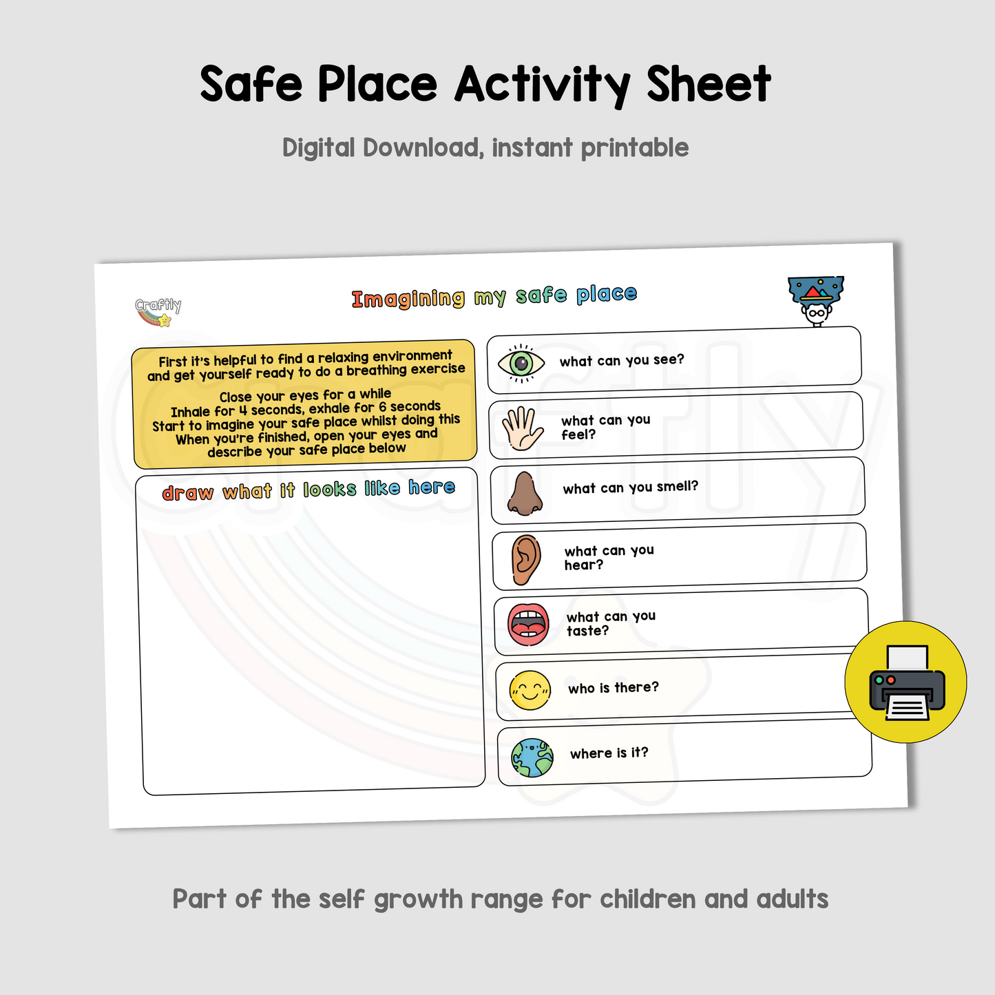 Safe Place Coping Activity