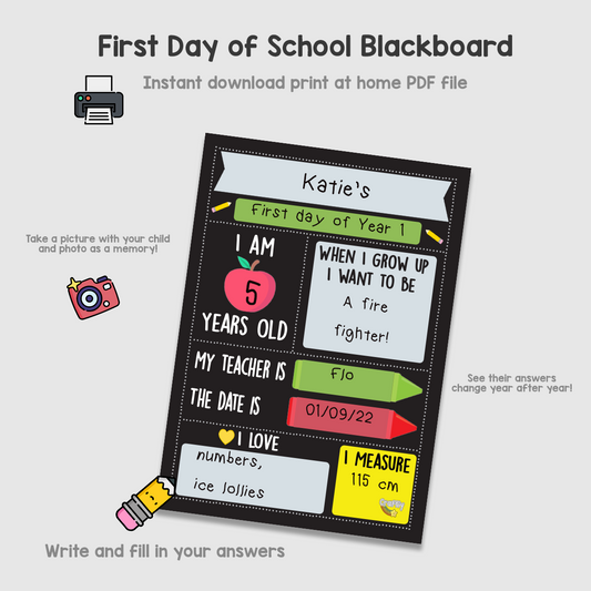 School Memory Photo Board (Blackboard)