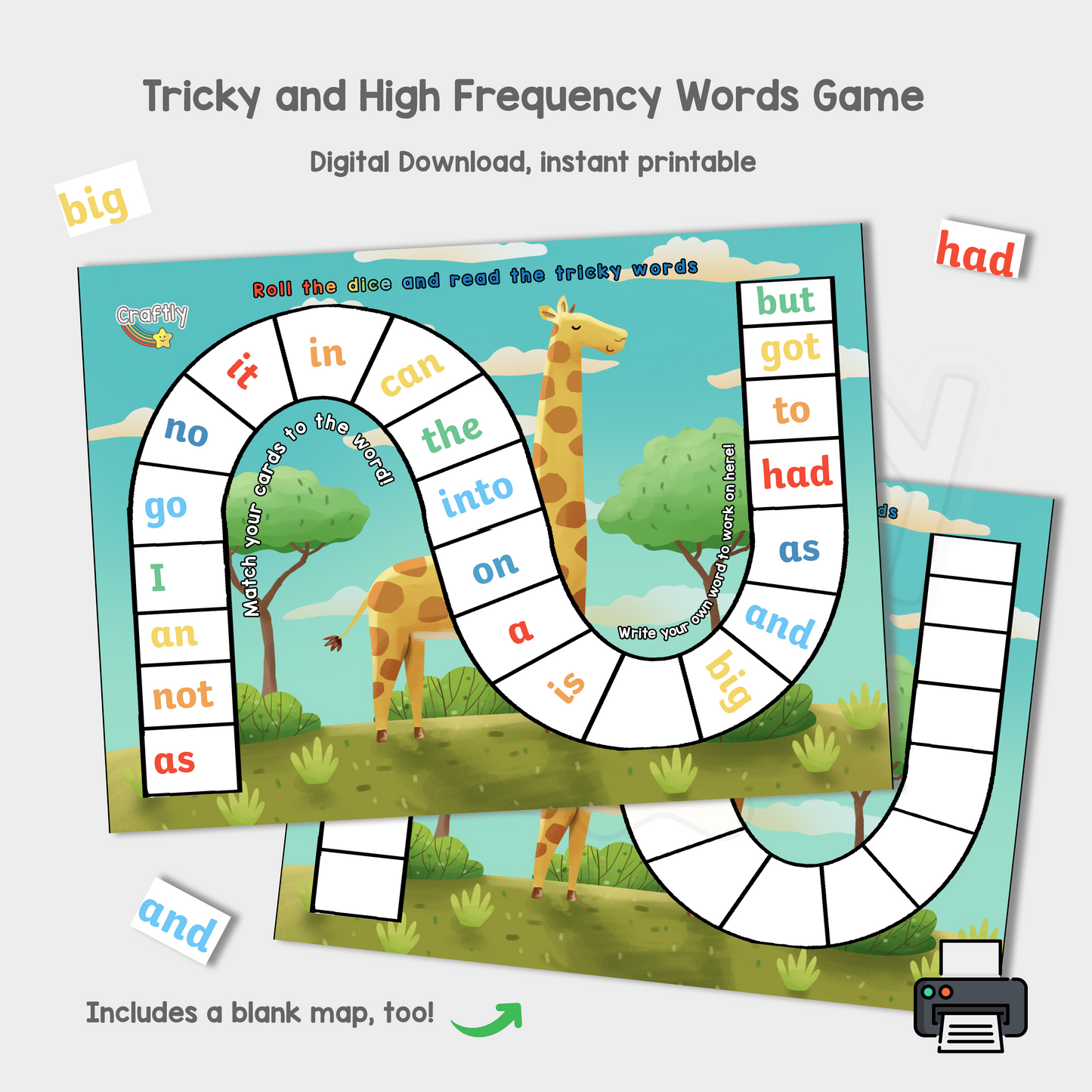 Tricky Words and High Frequency Words Game