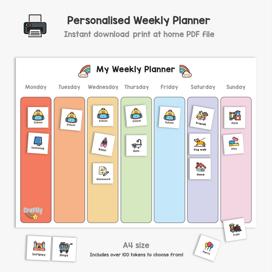 Personalised Pastel Weekly Planner